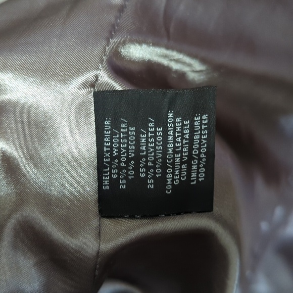 Badgley Mischka Taupe Wool Blend Belted Trench Coat Size Large - Picture 9 of 10